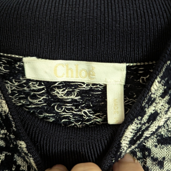 Chloé Floral Print Mock Neck Sweater - Picture 3 of 6